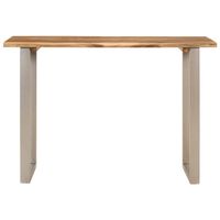 The Living Store Houten Eettafel - Massief Acaciahout - Industriële Tafel - 110 x 50 x 76 cm