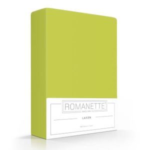 Katoenen Lakens Romanette Lime-150 x 250 cm