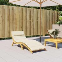 VidaXL Ligbedkussen 180x60x4 cm oxford stof crèmekleurig