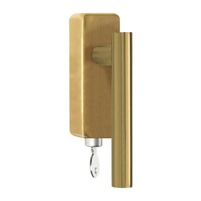 Formani LB7-DKLOCK-O draaikiepgarnituur afsluitbaar PVD mat goud rechts/ linksdraaiend
