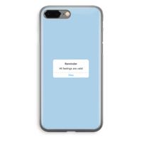 Reminder: iPhone 8 Plus Transparant Hoesje