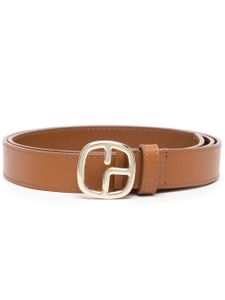 Claudie Pierlot ceinture en cuir à logo - Marron