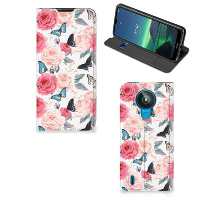 Nokia 1.4 Smart Cover Butterfly Roses Nokia 1.4 Smart Cover Butterfly Roses