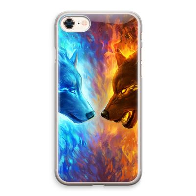 Fire & Ice: iPhone 8 Transparant Hoesje