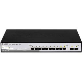 D-Link DGS-1210-10 Managed L2 Gigabit Ethernet (10/100/1000) 1U Zwart, Grijs