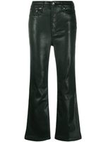 rag & bone pantalon évasé en cuir artificiel - Vert