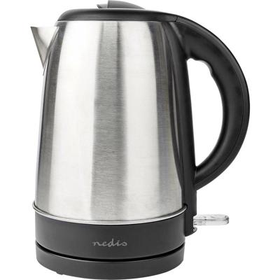 Nedis KAWK340EAL Waterkoker Controlelampje Aantal/Volume: 1.7 l Zilver, Zwart