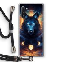 Wolf Dreamcatcher: Samsung Galaxy Note 10 Transparant Hoesje met koord