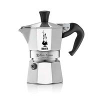 Italiaanse koffiezetter - BIALETTI - La Mokina - Geschikt voor alle kookplaten behalve inductie - 1 kopje - 40 ml - Roestvrij staal