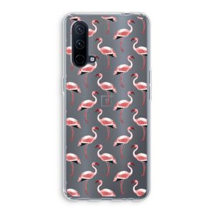 Flamingoprint groen: OnePlus Nord CE 5G Transparant Hoesje