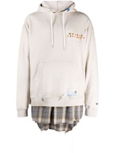 Maison MIHARA YASUHIRO hoodie à logo brodé - Marron