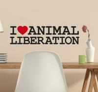 Muursticker animal liberation
