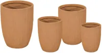 Mcollections Bloempot Nora Egg Hoog - Clayfibre - Ø36 x H46 - Camel