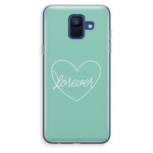 Forever heart pastel: Samsung Galaxy A6 (2018) Transparant Hoesje