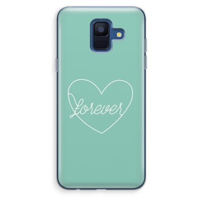 Forever heart pastel: Samsung Galaxy A6 (2018) Transparant Hoesje