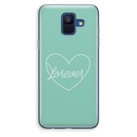 Forever heart pastel: Samsung Galaxy A6 (2018) Transparant Hoesje