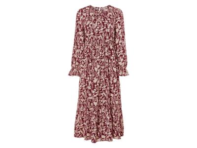esmara Dames jurk (34, bordeaux/zand)