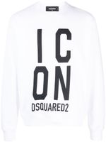 DSQUARED2 sweat à logo Icon imprimé - Blanc - thumbnail