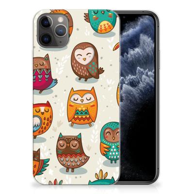 Apple iPhone 11 Pro Max | TPU Hoesje | Vrolijke Uilen