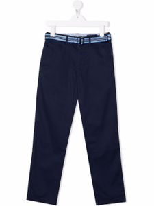 POLO RALPH LAUREN KIDS pantalon à taille ceinturée - Bleu