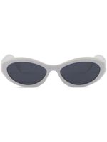 Prada Eyewear lunettes de soleil Symbole à monture ovale - Blanc