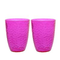 2x stuks kunststof bekers roze 20 cl