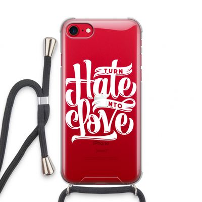 Turn hate into love: iPhone SE 2020 Transparant Hoesje met koord