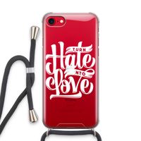 Turn hate into love: iPhone SE 2020 Transparant Hoesje met koord