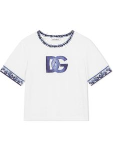 Dolce & Gabbana Kids t-shirt en coton à logo DG - Blanc