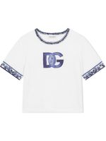 Dolce & Gabbana Kids t-shirt en coton à logo DG - Blanc - thumbnail