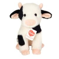 Knuffeldier Koe - zachte pluche stof - premium kwaliteit knuffels - zwart/wit - 25 cm