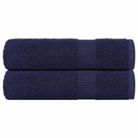 VidaXL Douchehanddoeken 2 st 70x140cm 360 g/m² 100% katoen marineblauw