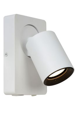 NIGEL Wandspot Dimb. GU10 5W 3000K USB oplaadpunt Wit