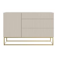 NADUVI Collection Vesper Dressoir - B 140 cm - Greige / Goud