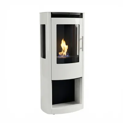 Lincoln - Bio-ethanol kachel - Wit | ScandiFlames | Vrijstaande bio-ethanol haard | Wit