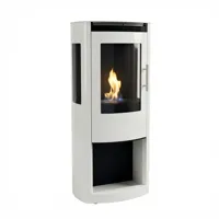 Lincoln - Bio-ethanol kachel - Wit | ScandiFlames | Vrijstaande bio-ethanol haard | Wit