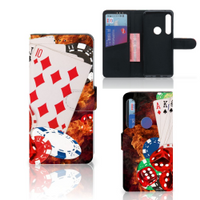 Motorola One Action Wallet Case met Pasjes Casino - thumbnail