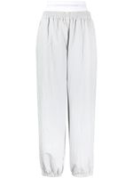 Alexander Wang pantalon de jogging en coton à design superposé - Gris