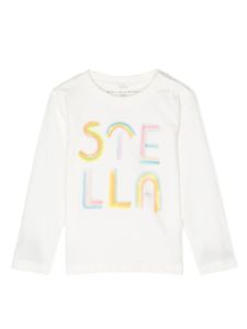 Stella McCartney Kids t-shirt en coton à logo imprimé - Blanc