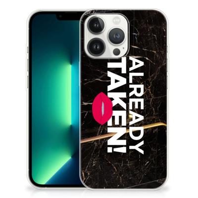 iPhone 13 Pro Max | Siliconen hoesje | met naam Already Taken Black