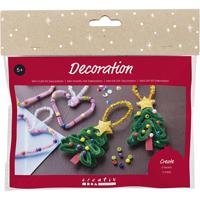 Creativ Company Mini hobbyset decoratie, hartjes en kerstbomen, 1 doos