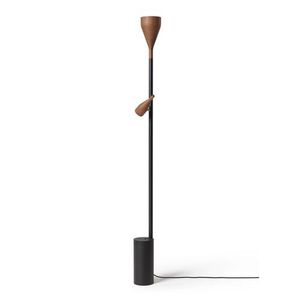 Hollands Licht Timber Vloerlamp - Zwart - Walnoot