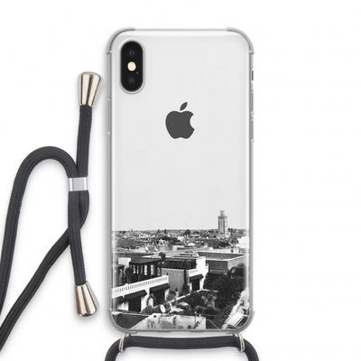 Marrakech Skyline : iPhone X Transparant Hoesje met koord