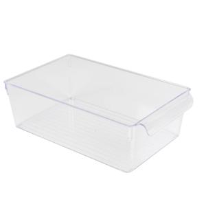 Koelkast/keuken organizer bak - transparant - kunststof - L32 x B20 x H10 cm - groente lade