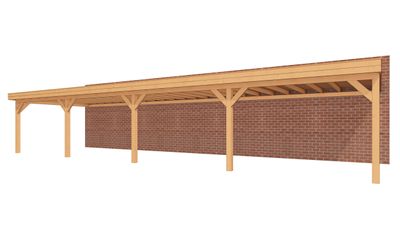 YARD Outdoor veranda SUBLIME Plat dak - 1400x400 cm- Plat dak- - YARD Outdoor