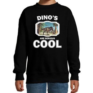 Dieren t-rex dinosaurus sweater zwart kinderen - dinosaurs are cool trui jongens en meisjes