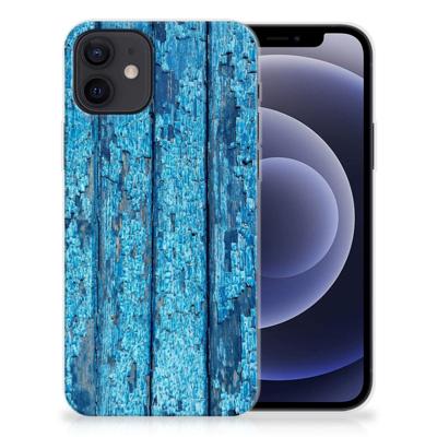 iPhone 12 | 12 Pro (6.1") | Bumper Hoesje | Wood Blue