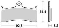 TRW Brake pad mcb 660 trq sint.metal raing