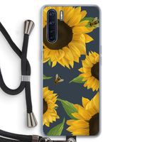 Sunflower and bees: Oppo A91 Transparant Hoesje met koord
