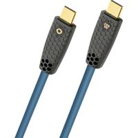 Oehlbach D1C9568 USB-C-kabel USB-C stekker 3 m Petrol Afscherming gevlochten, Vergulde steekcontacten